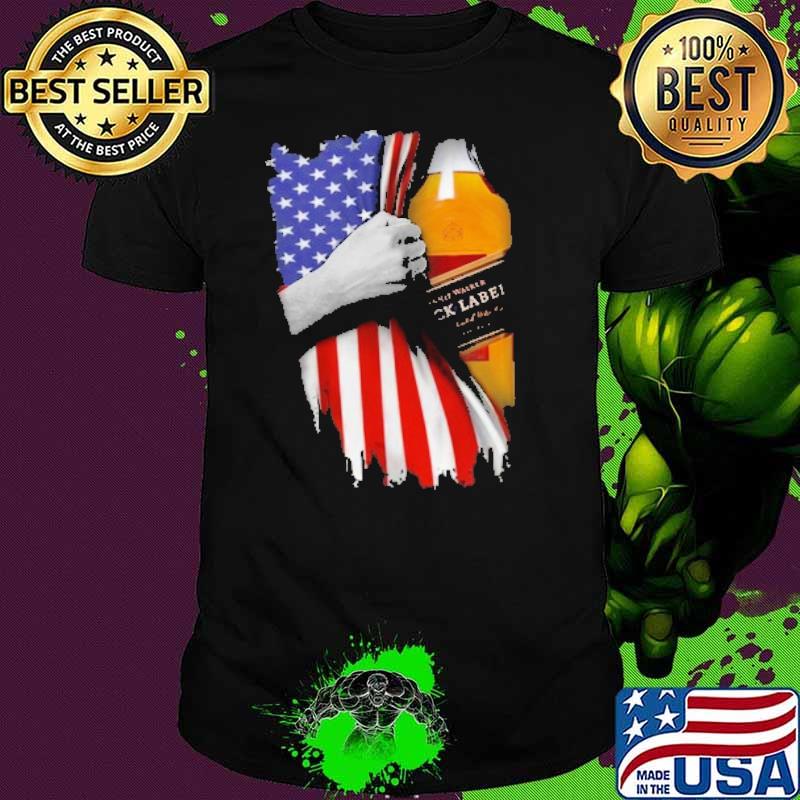 Drinking American Flag Johnnie Walker Shirt