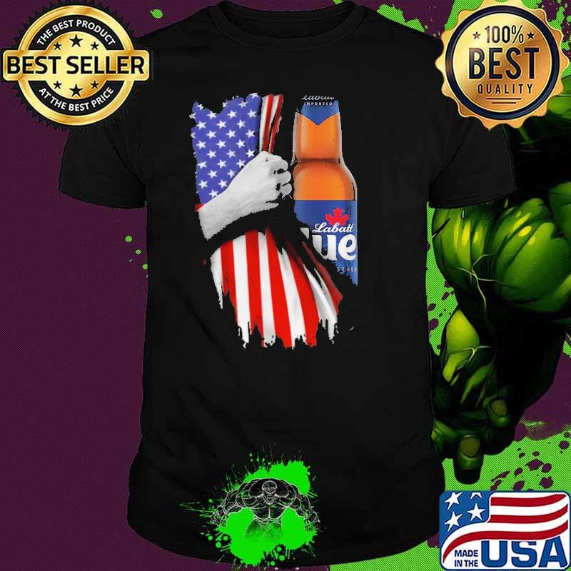 Drinking American Flag Labatt Blue Beer Light Canadian Shirt Drinking American Flag Labatt Blue Beer Light Canadian Shirt