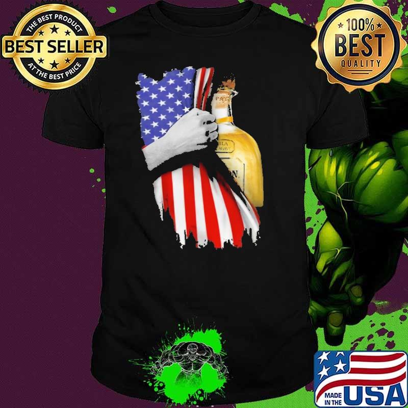 Drinking American Flag Patron Silver Tequila Shirt