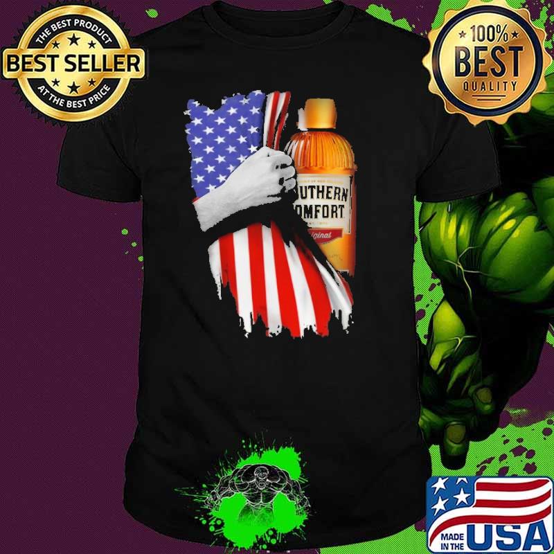 Drinking American Flag Southern Comfort Liqueur Shirt