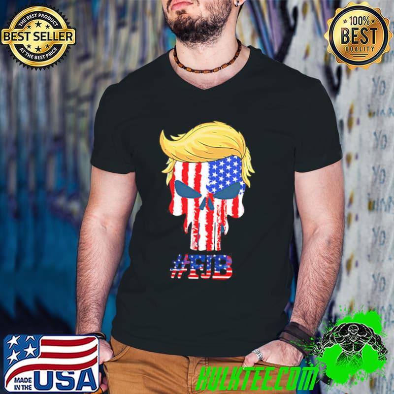 Fjb American flag skull pro America fuck Biden shirt Fjb American flag skull pro America fuck Biden shirt