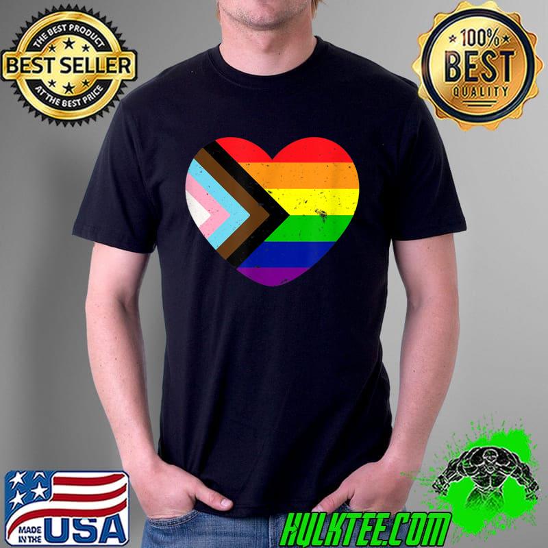 Gay Pride LGBT-Q Rainbow Flag Trans-Gender Proud Ally T-Shirt