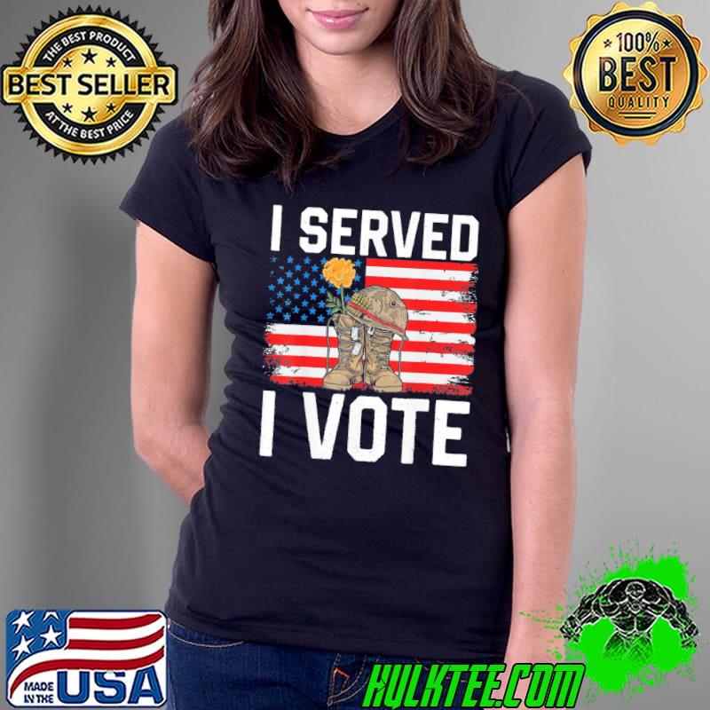 I vote veteran usa voting veteran proud patriotic American s Ladies Tee I vote veteran usa voting veteran proud patriotic American s Ladies Tee