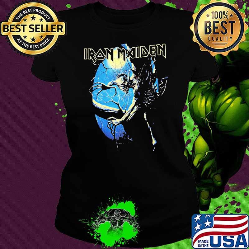 Iron Maiden Fear Of The Dark Oval Eddie Moon Shirt Ladies tee Iron Maiden Fear Of The Dark Oval Eddie Moon Shirt Ladies tee