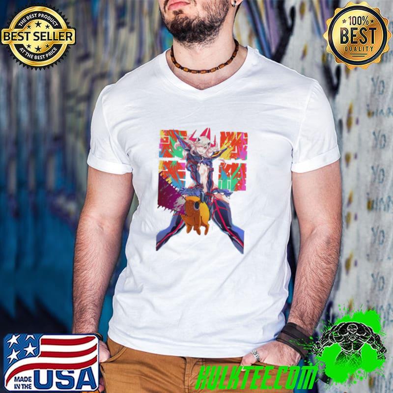 Kill LA kill x chainsaw man colorful shirt