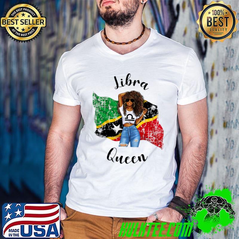 Libra Queen African Flag Patriotic T-Shirt Libra Queen African Flag Patriotic T-Shirt