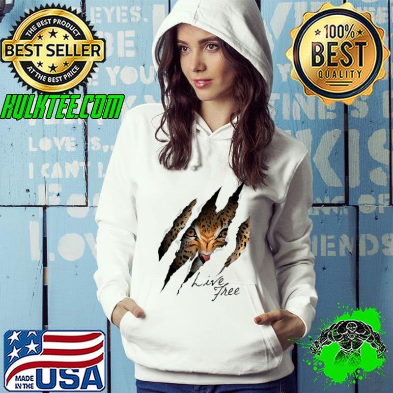 Live Free Scratch Tracks, Lion Leopard Cheetah Predatory Cat T-Shirt Hoodie Live Free Scratch Tracks, Lion Leopard Cheetah Predatory Cat T-Shirt Hoodie