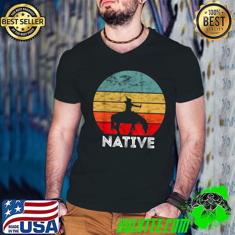 Native American Vintage Chief Indian Horse Arrowhead T-Shirt