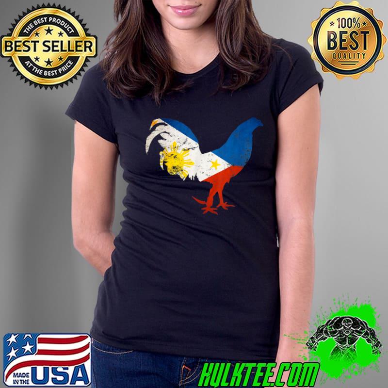 Philippines Gamefowl Filipino Flag Gallegos Rooster T-Shirt Ladies Tee Philippines Gamefowl Filipino Flag Gallegos Rooster T-Shirt Ladies Tee