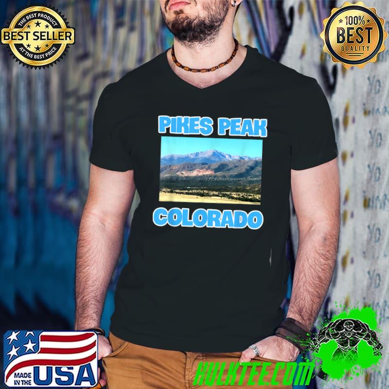 Pikes Peak Colorado T-Shirt Guys V Neck Pikes Peak Colorado T-Shirt Guys V Neck