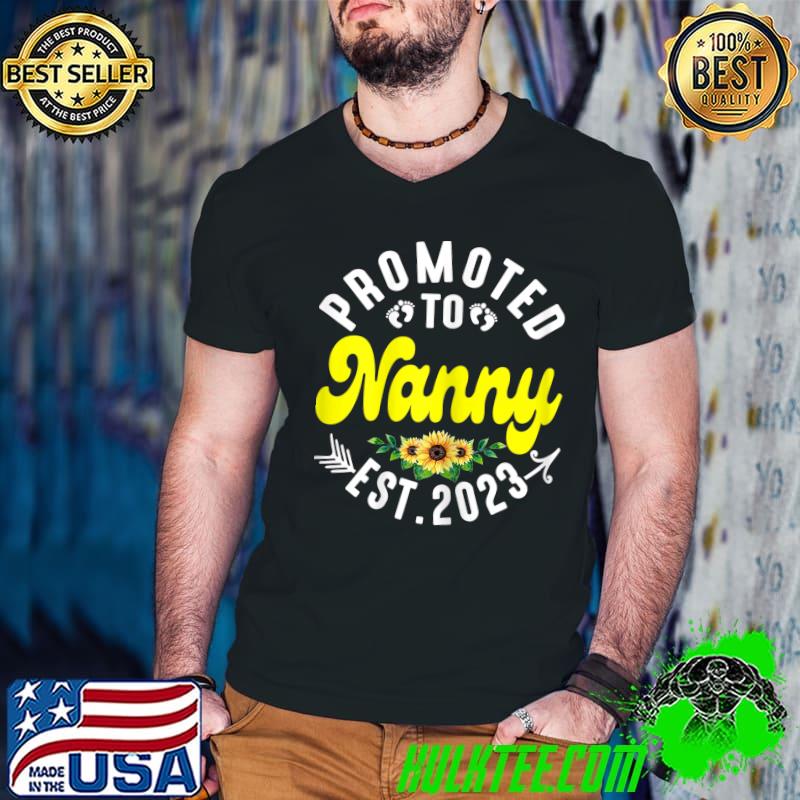 Promoted To Nanny Est.2023 Sunflower T-Shirt