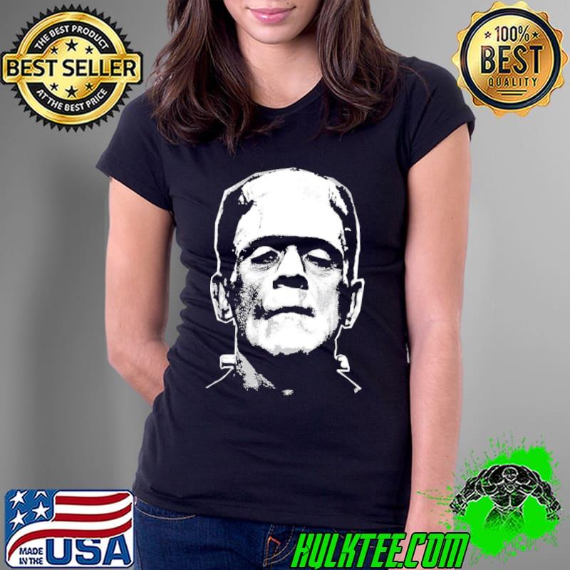 Scary halloween character frankenstein portrait s Ladies Tee Scary halloween character frankenstein portrait s Ladies Tee