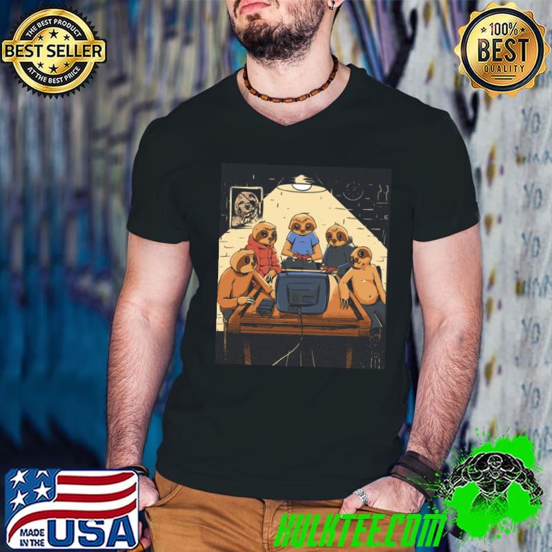Sloths Playing Video Games T-Shirt