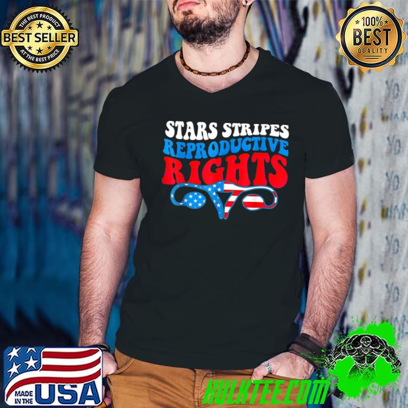 Stars Stripes Reproductive Rigts Uterus American Flag T-Shirt Guys V Neck Stars Stripes Reproductive Rigts Uterus American Flag T-Shirt Guys V Neck