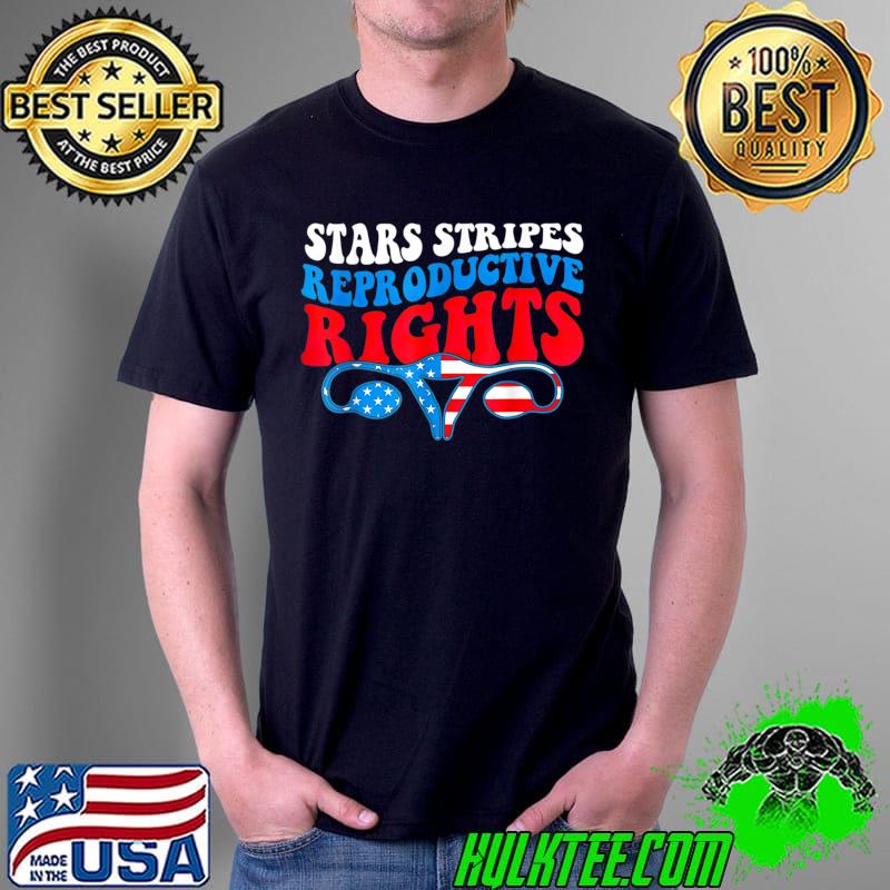 Stars Stripes Reproductive Rigts Uterus American Flag T-Shirt