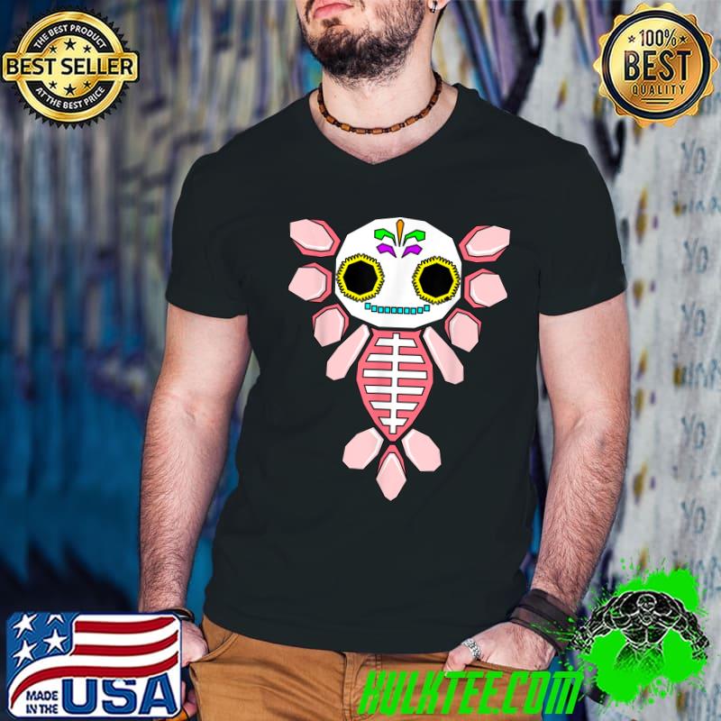 Sugar Skull Axolotl Dia De Los Muertos Halloween T-Shirt