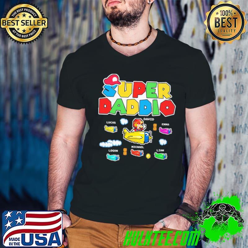 Super daddio personalized pilot father's day gift for dad grandpa shirt