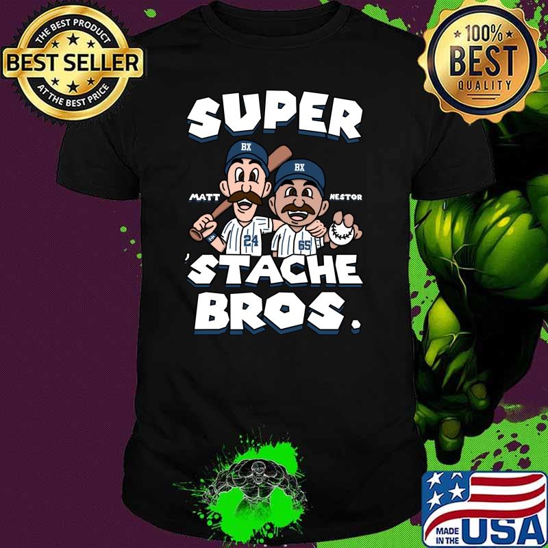 Super Stache Bros matt mestor T-Shirt Super Stache Bros matt mestor T-Shirt
