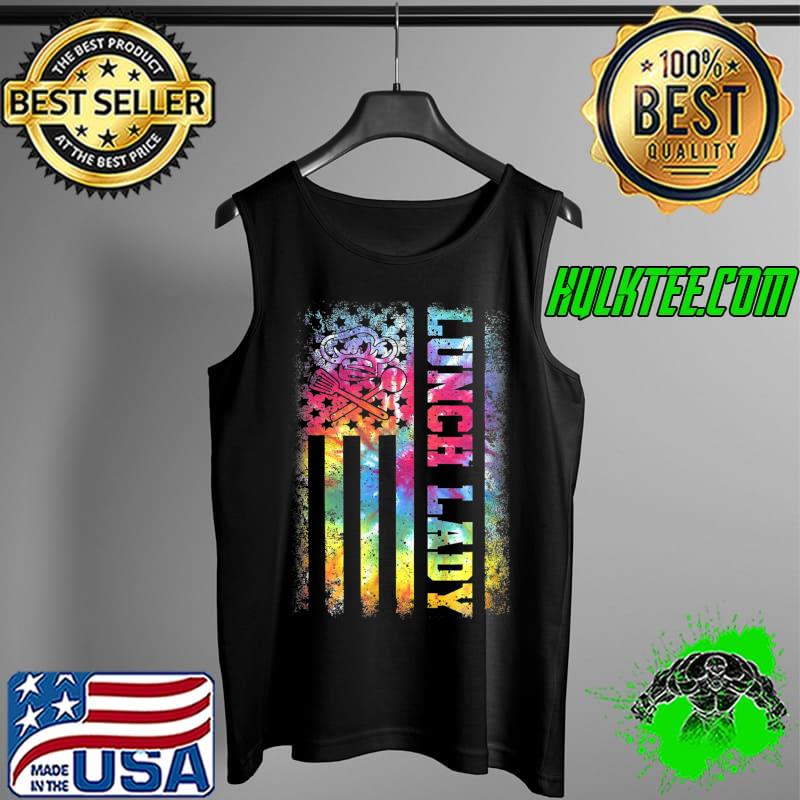 Tie Dye US Flag Lunch Lady Back To School 2022 T-Shirt Tank Top Tie Dye US Flag Lunch Lady Back To School 2022 T-Shirt Tank Top