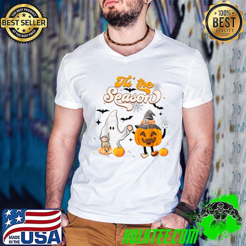 Tis' The Season Pumpkin And Ghost Halloween Party T-Shirt