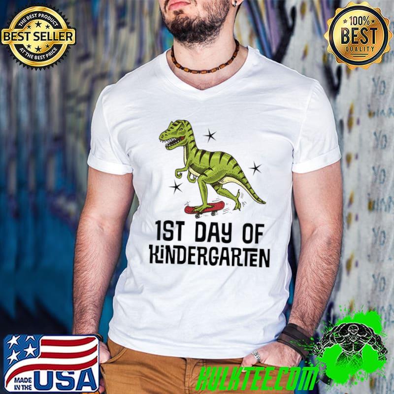 1st Day Of Kindergarten Back to School Dinosaur T-Shirt