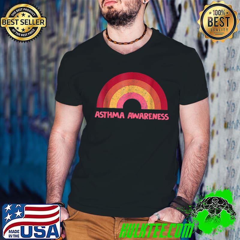 Asthma Awareness Rainbow Vintage Awareness T-Shirt