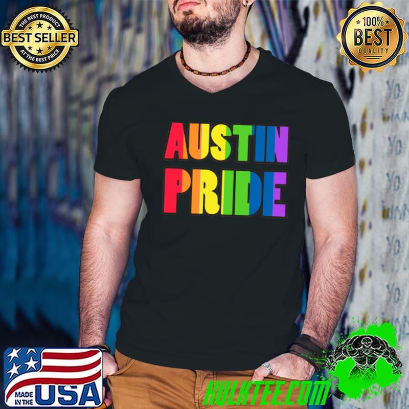 Austin Pride Rainbow Gay T-shirt