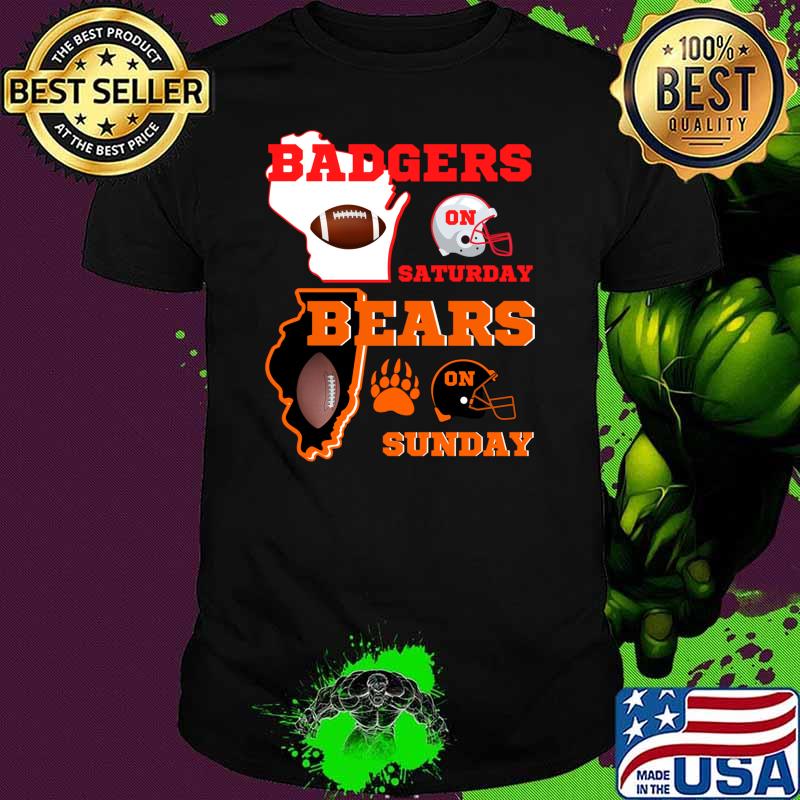 Badger On Saturday Bear On Sunday Kids T-Shirt