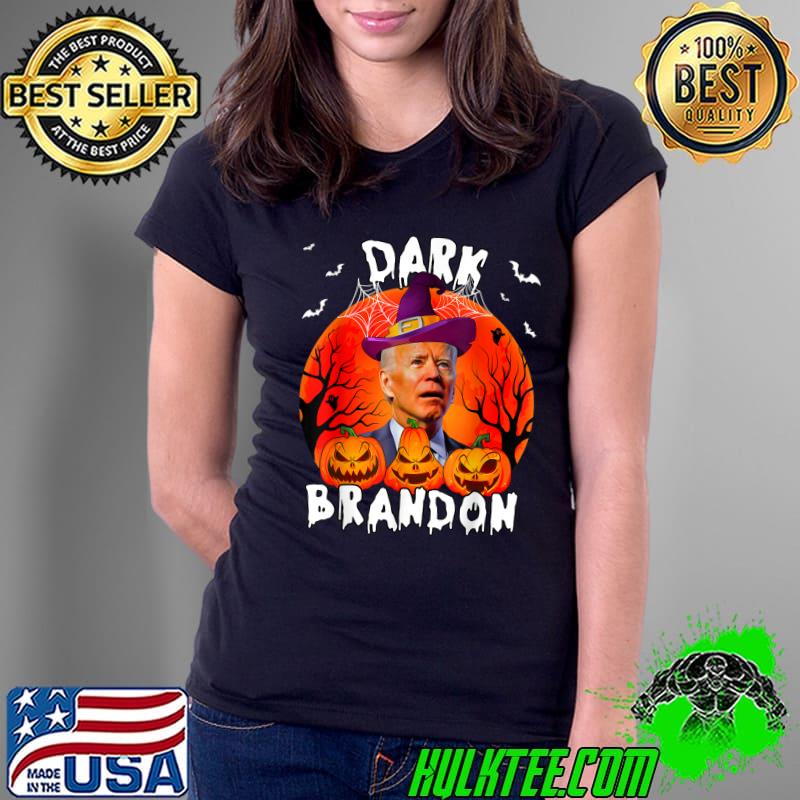 Dark Brandon Halloween Joe Biden Pumpkins Bloodmoon Confused Political T-Shirt Ladies Tee Dark Brandon Halloween Joe Biden Pumpkins Bloodmoon Confused Political T-Shirt Ladies Tee