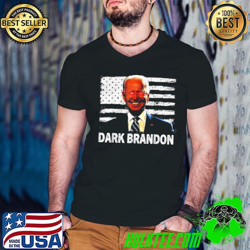 Dark brandon Joe Biden eye red America flag political shirt