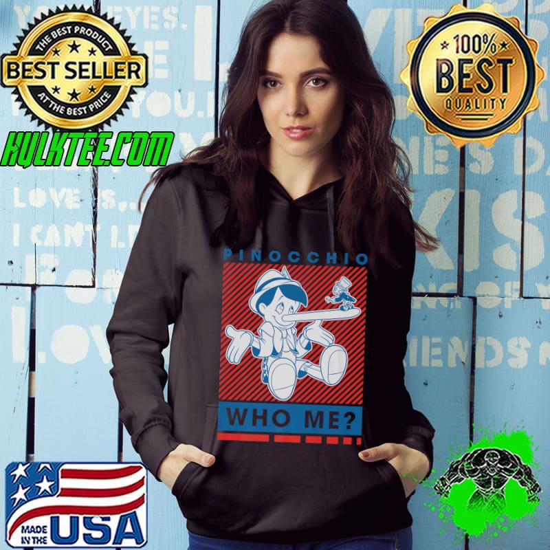 Disney Pinocchio and Jiminy Cricket Who Me Premium T-Shirt Hoodie Disney Pinocchio and Jiminy Cricket Who Me Premium T-Shirt Hoodie