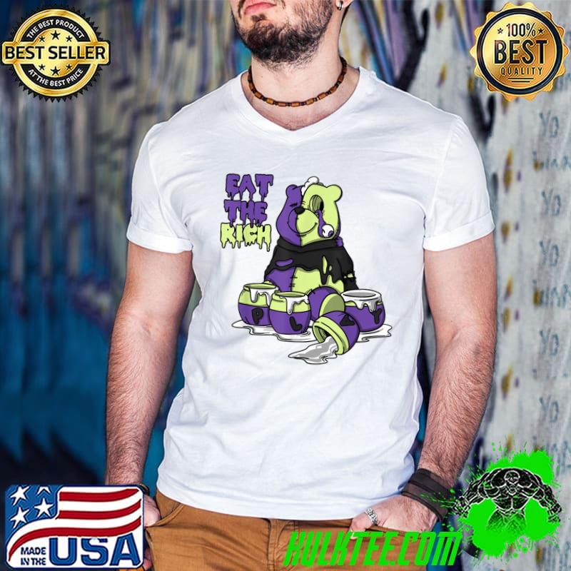 Eat The Rich Dripping Bear Canyon Purple Unisex T-Shirt