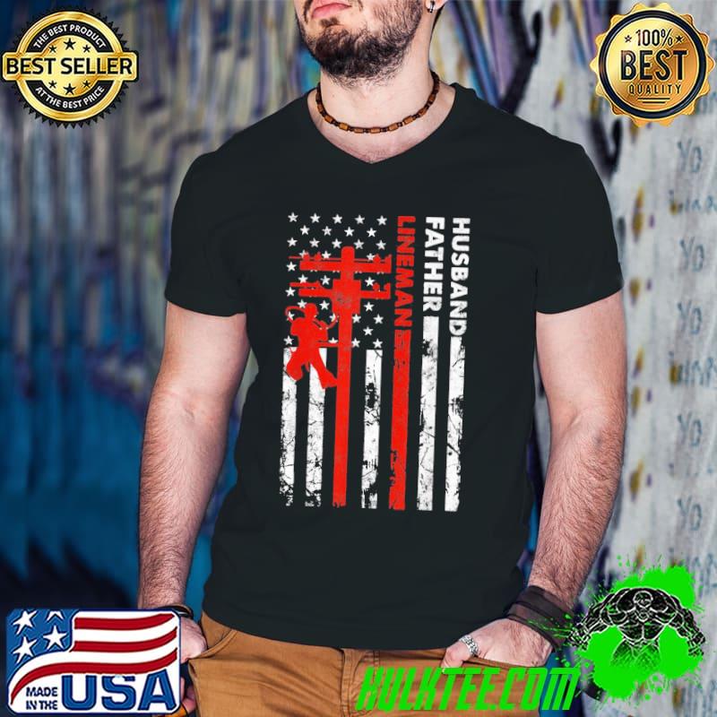 Fathers day gifts for husband electric cable lineman fathers day gift classic shirt