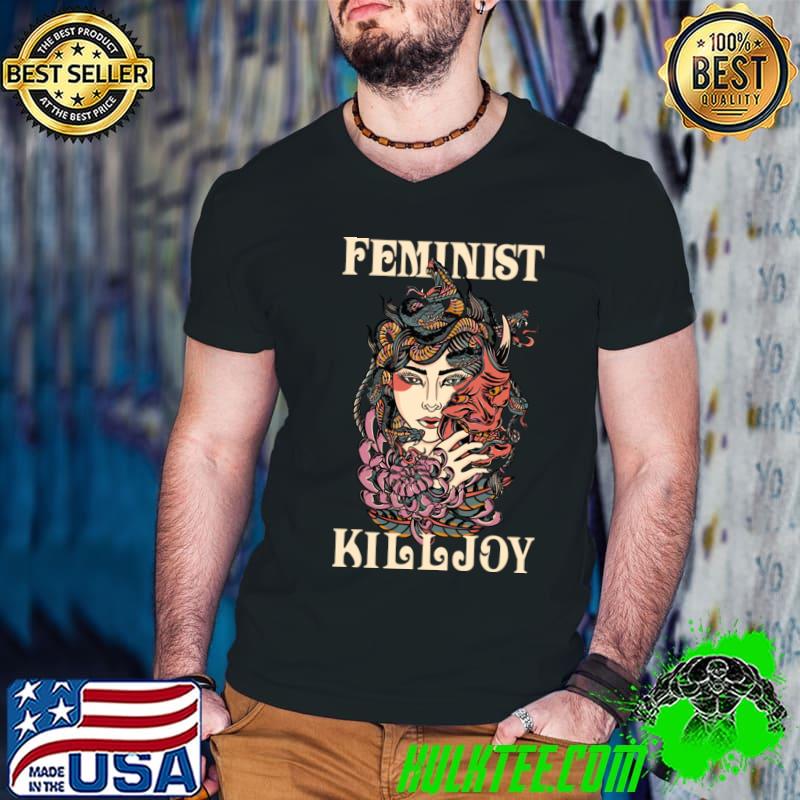 Feminist Killjoy Oni Medusa Snake Flower Scary T-Shirt