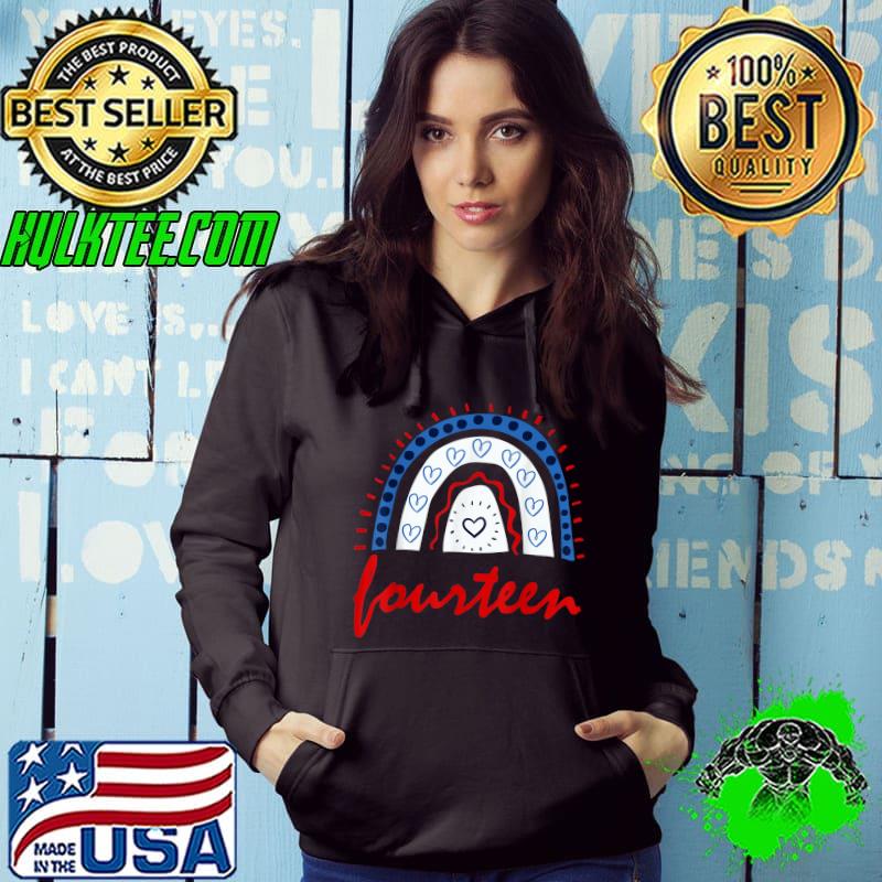 Fourteen Year Old Rainbow 14th Birthday T-Shirt Hoodie Fourteen Year Old Rainbow 14th Birthday T-Shirt Hoodie