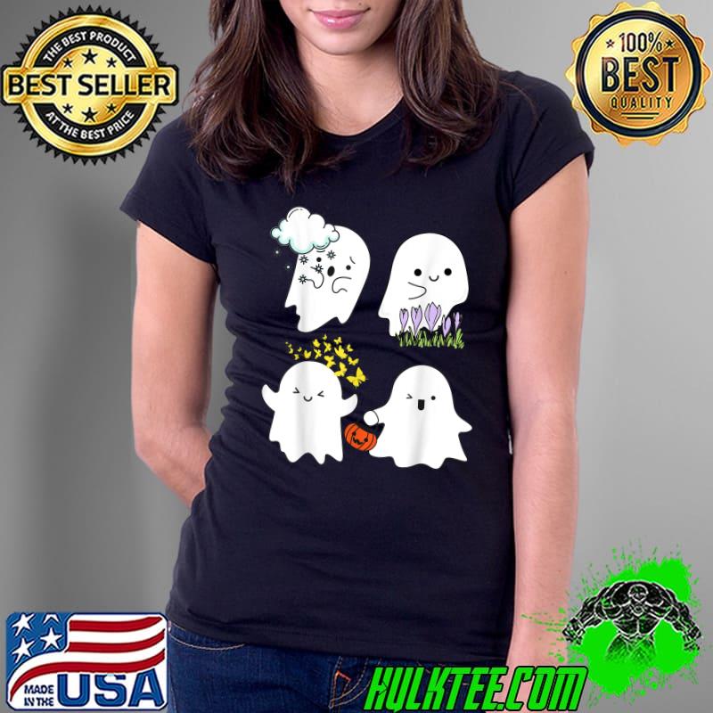 Ghost Lazy Diy Halloween Costume Spooky Season T-Shirt Ladies Tee Ghost Lazy Diy Halloween Costume Spooky Season T-Shirt Ladies Tee