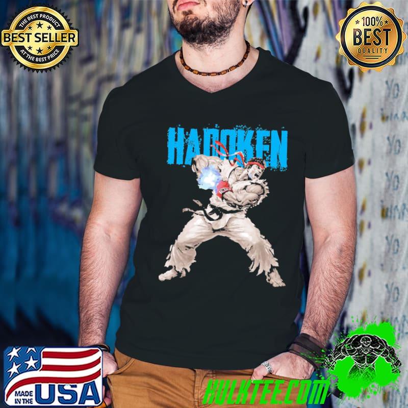 Hadoken street fighter character artwork classic shirt