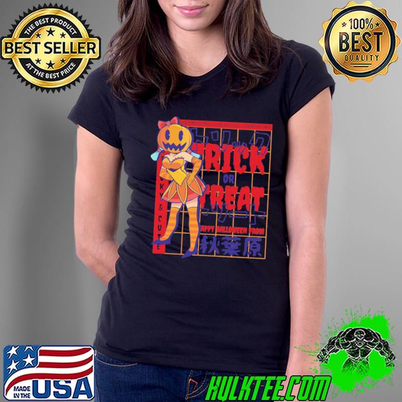Halloween girl Japan pumpkin head art classic s Ladies Tee Halloween girl Japan pumpkin head art classic s Ladies Tee