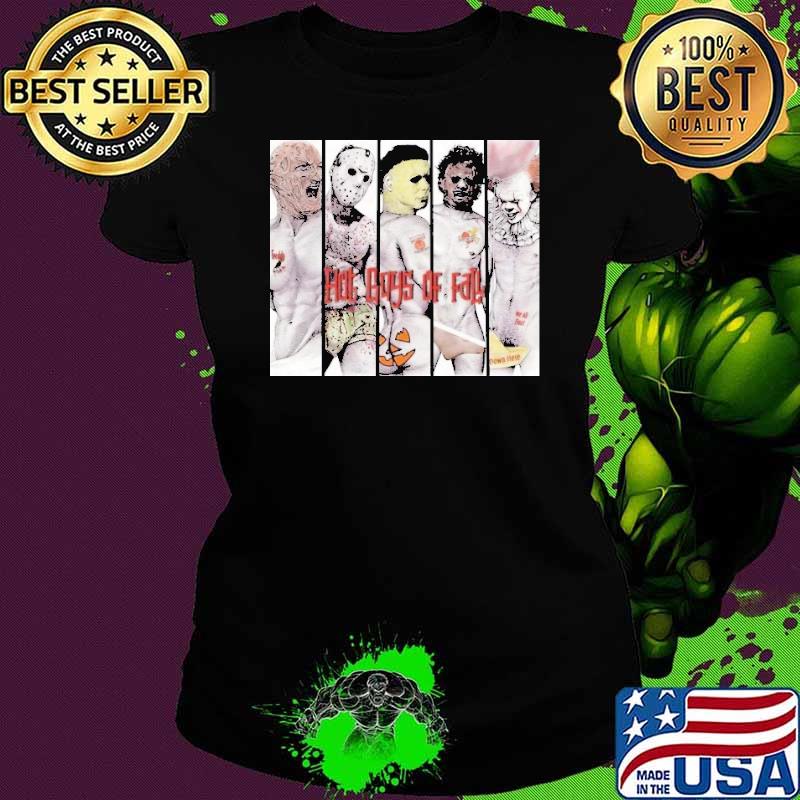 Halloween horror movie hot gays of fall Pennywise Michael Myers s Ladies tee Halloween horror movie hot gays of fall Pennywise Michael Myers s Ladies tee