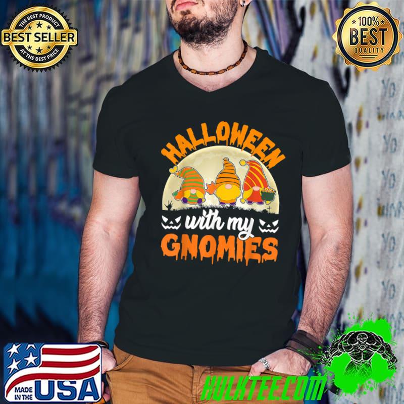 Halloween With My Gnomies Halloween Season Gnome Moon T-Shirt