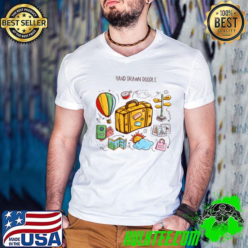 Hand Drawn Doodle Travel T-Shirt