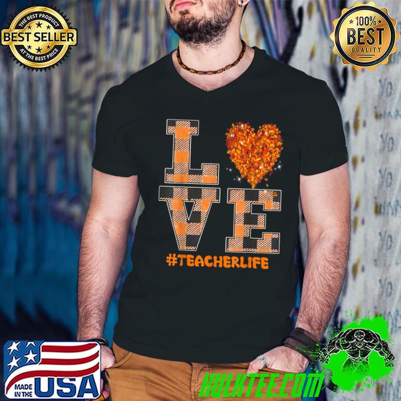 Happy Fall Y'all Fall Paraeducator Heart Love Fall Teacherlife T-Shirt