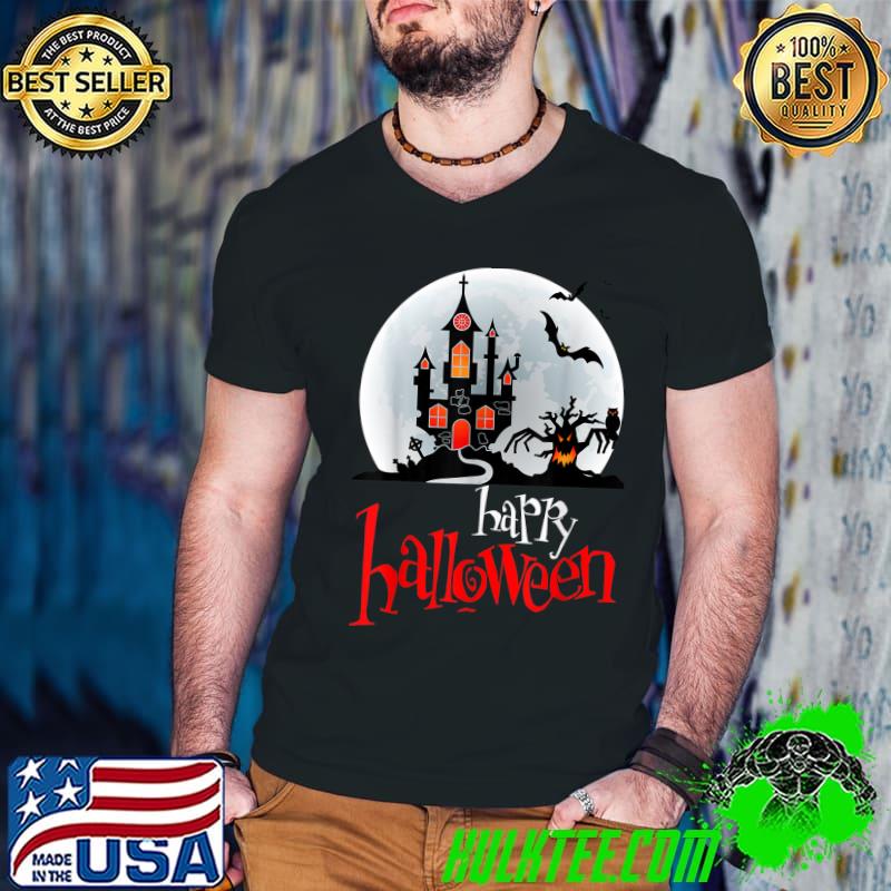 Happy halloween is the wonderful time of the year spooky bats moon T-Shirt