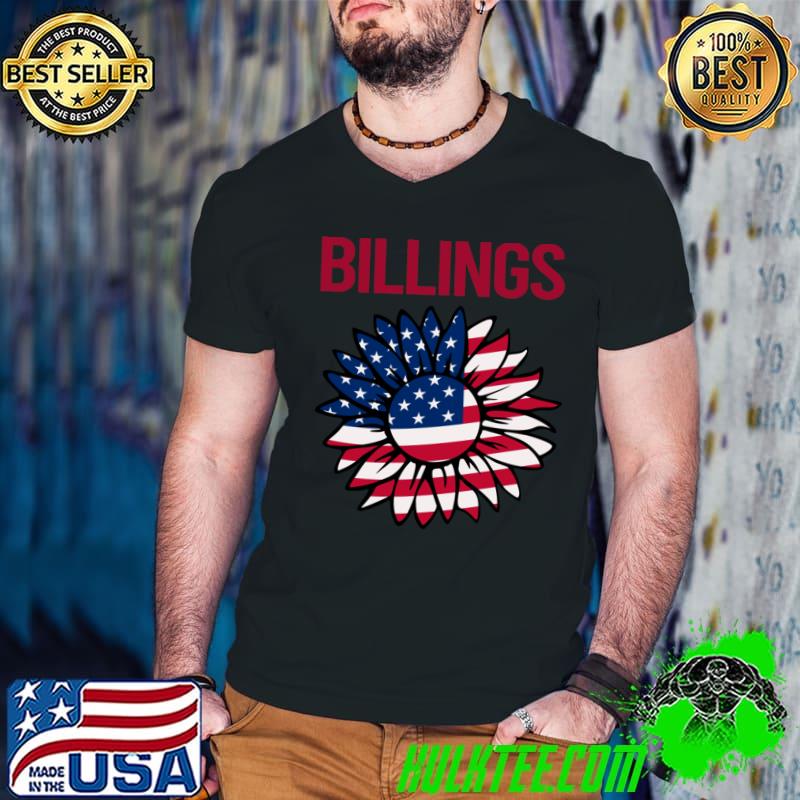 Happy Sunflower Billings American Flag T-Shirt