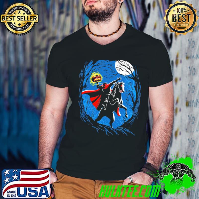Headless horseman with a pumkin halloween classic shirt Headless horseman with a pumkin halloween classic shirt