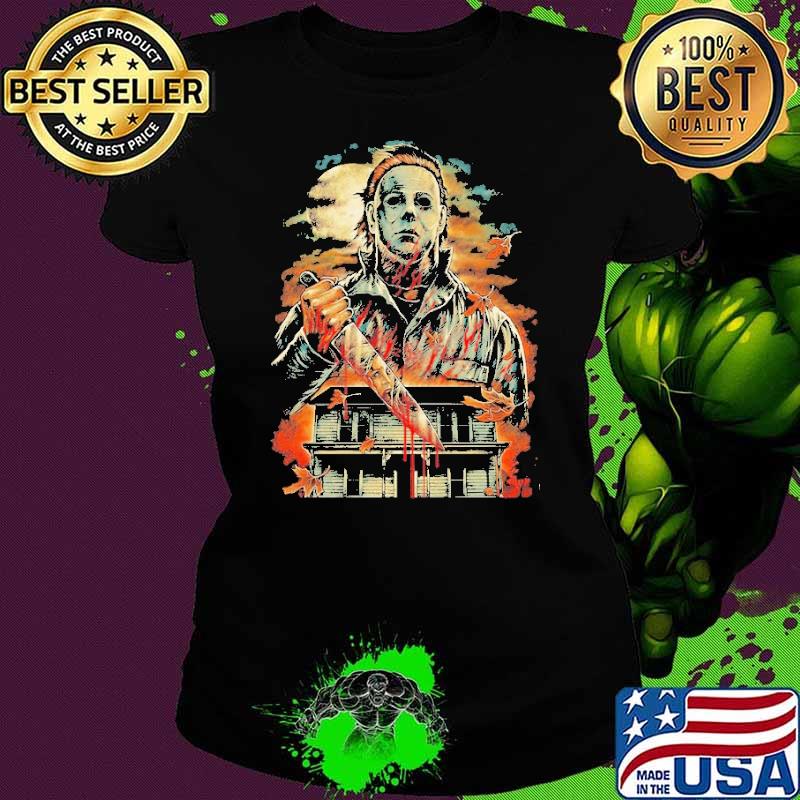 Horro Movie Halloween Micheal Myers Shirt Ladies tee Horro Movie Halloween Micheal Myers Shirt Ladies tee