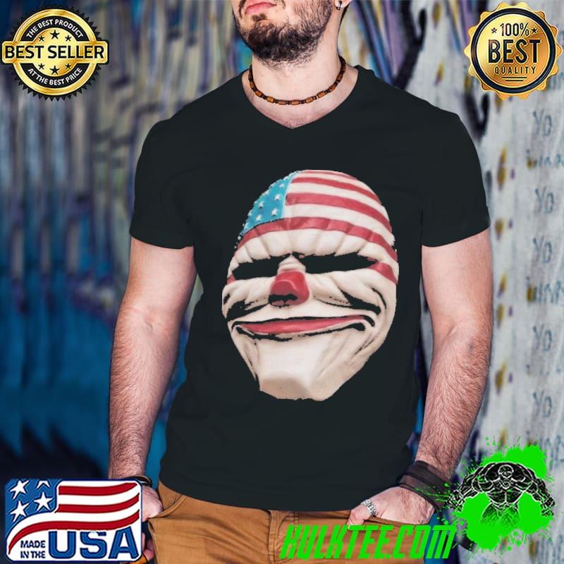 Horror movie American mask scary cool the purge clown face art trending classic shirt
