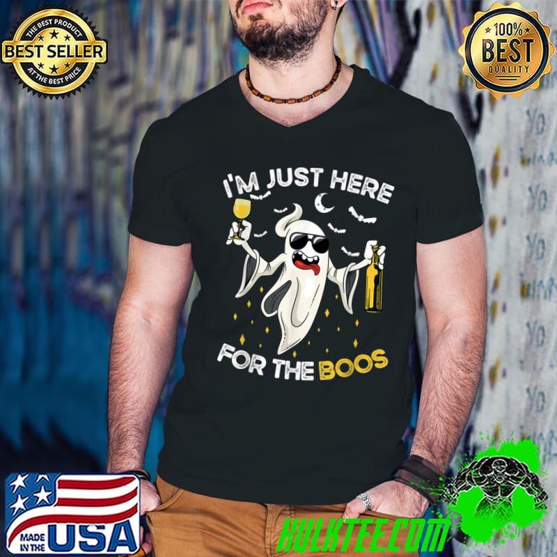 I'm Just Here For The Boos Bats Halloween Spooky Season T-Shirt