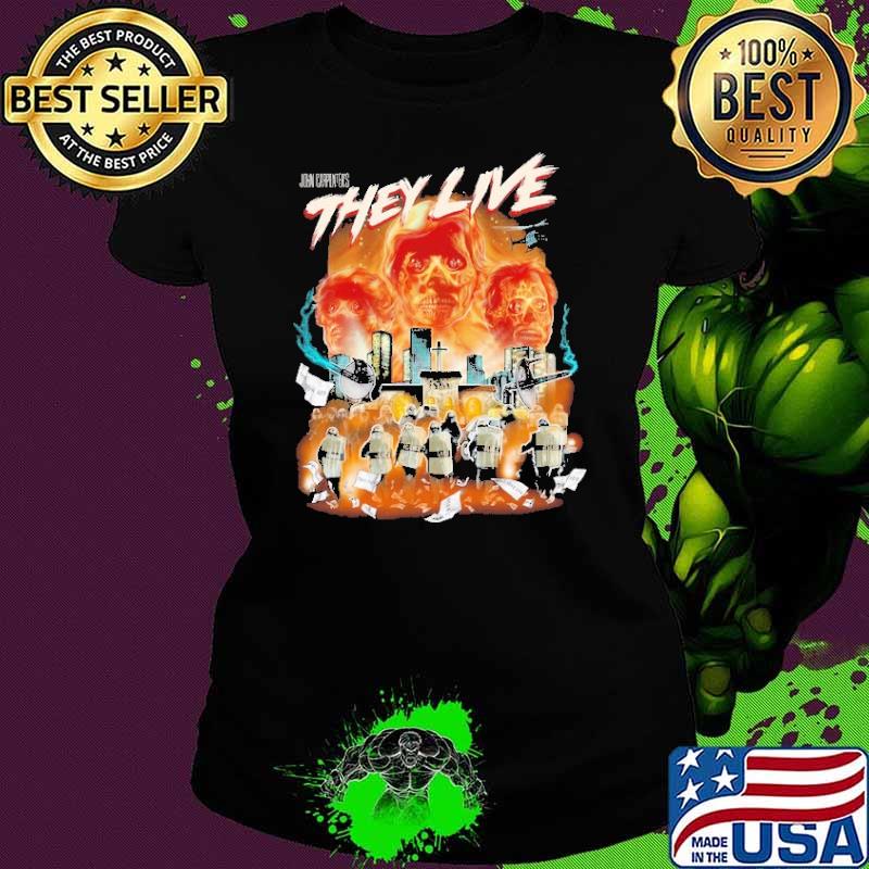 John Carpenter's They Live 1988 Skull Shirt Ladies tee John Carpenter's They Live 1988 Skull Shirt Ladies tee