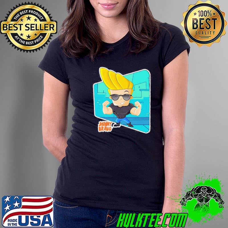 Johnny bravo chibI showing off his guns trending classic s Ladies Tee Johnny bravo chibI showing off his guns trending classic s Ladies Tee